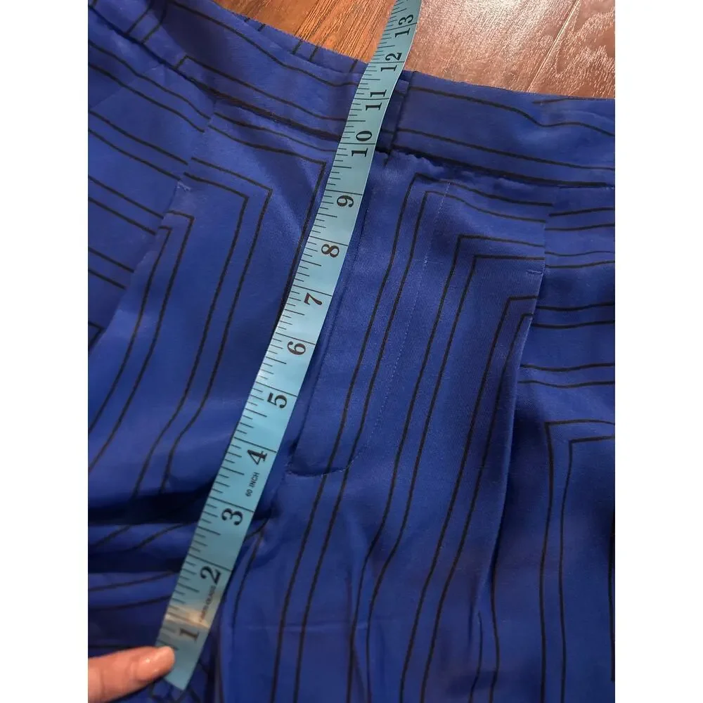 EQUIPMENT Thora Wide Leg Trouser Pant in Surrealist Blue Print Slouchy Size 2 XS